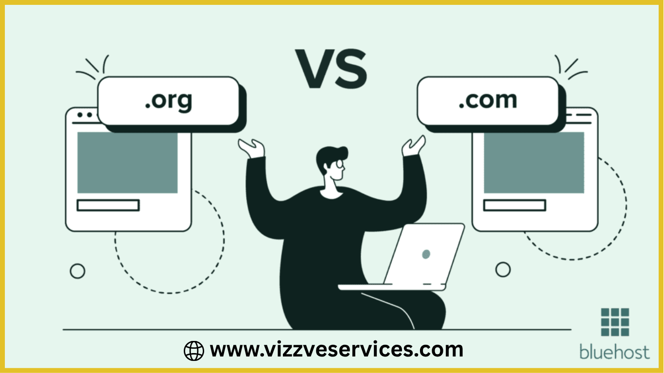 "Comparison between .org and .com domain extensions"